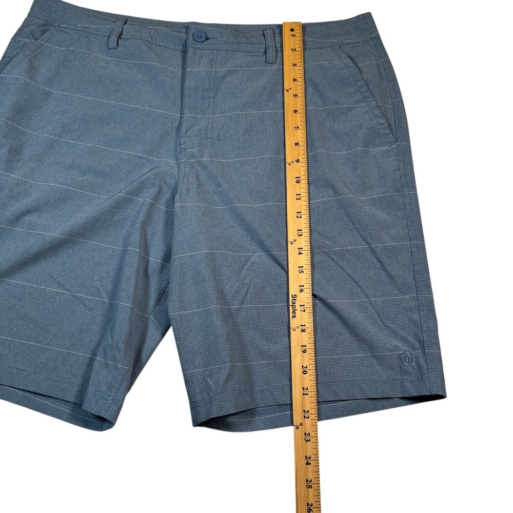 Hang Ten Men's 40 Blue Hybrid Board Shorts Quick‎ Dry Coastal Minimalist - Picture 8 of 9
